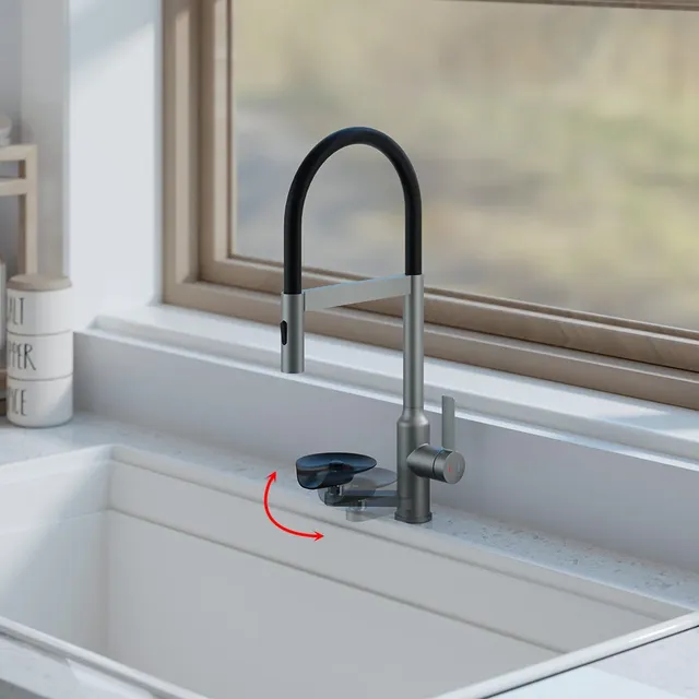 Nouveau robinets de cuisine 2 en 1 avec lave-tasse – vue 4