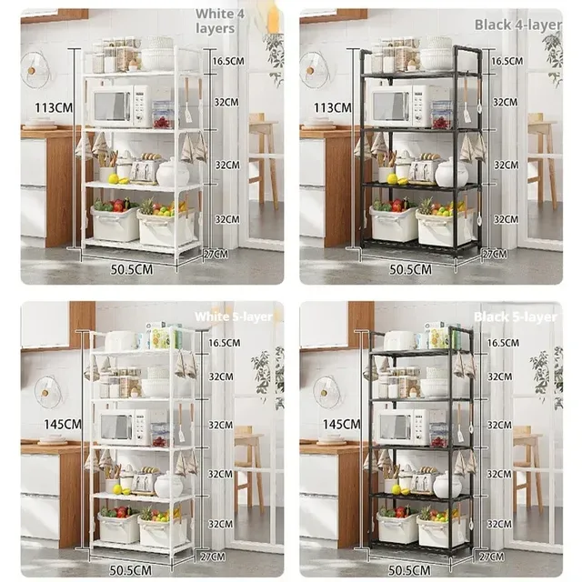 Étagère de cuisine multicouche du sol au sol – vue 6