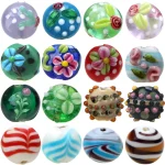 Perles de verre ovales gravées au chalumeau faites à la main pour l&rsquo;artisanat, bracelets à breloques, boucles d&rsquo;oreilles, collier, bijoux de bricolage, style rétro, pur