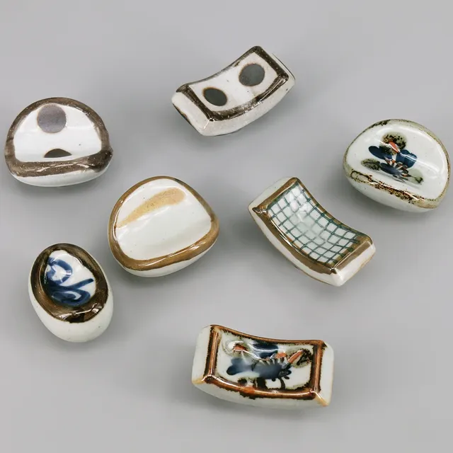 Poignées céramique porcelaine émaillée blanche bordure…