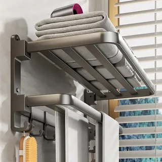 WY008-3 Bi-possède 24 Pouces Serviette T1 avec Barre Support Étagère…