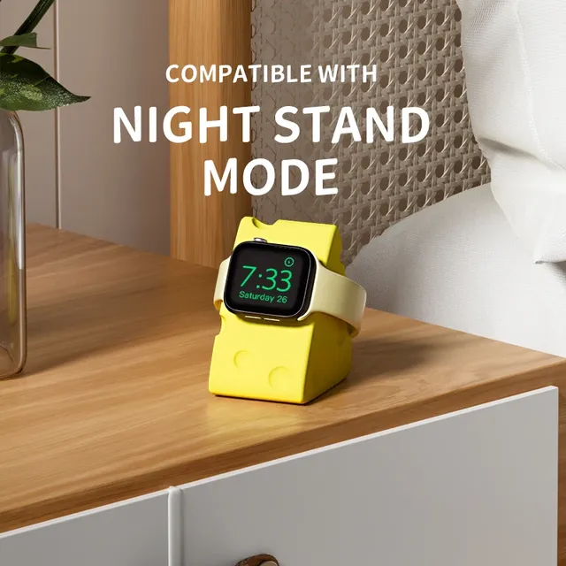 Support chargeur montre connectée silicone jaune fromage… – vue 5