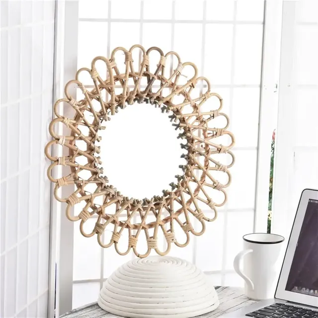 Miroir mural en osier nordique de 40Cm – vue 3