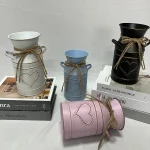 Vase mural rétro en fer forgé, bassin suspendu, seau suspendu en plaque de fer, suspension de balcon, plante verte succulente