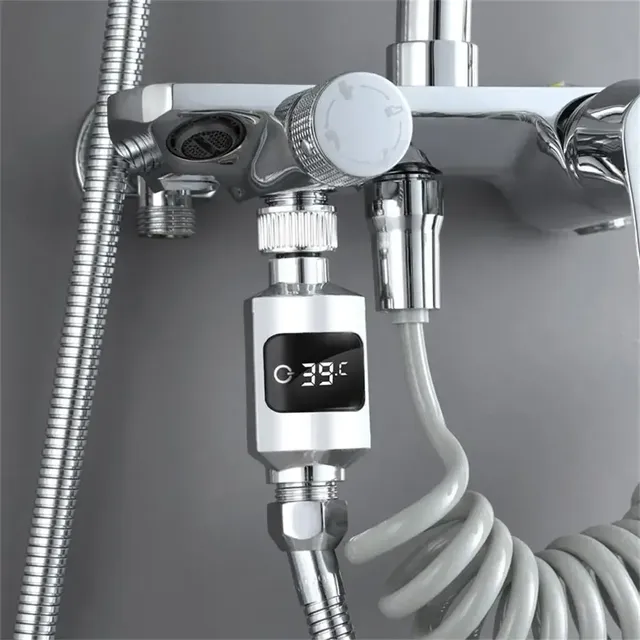 Thermomètre de douche d'eau à affichage LED électrique – vue 2