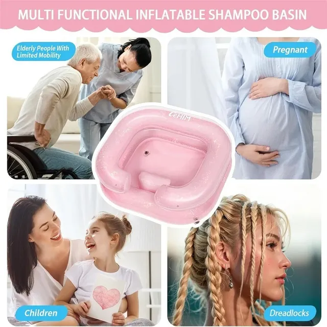 Lavabo gonflable en PVC pour le lavage des cheveux au lit – vue 5