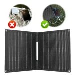 Panneau solaire portable 24W avec sorties USB-C USB-A, panneau solaire pliable, chargeur solaire pliable pour camping en plein air, chargeur de téléphone