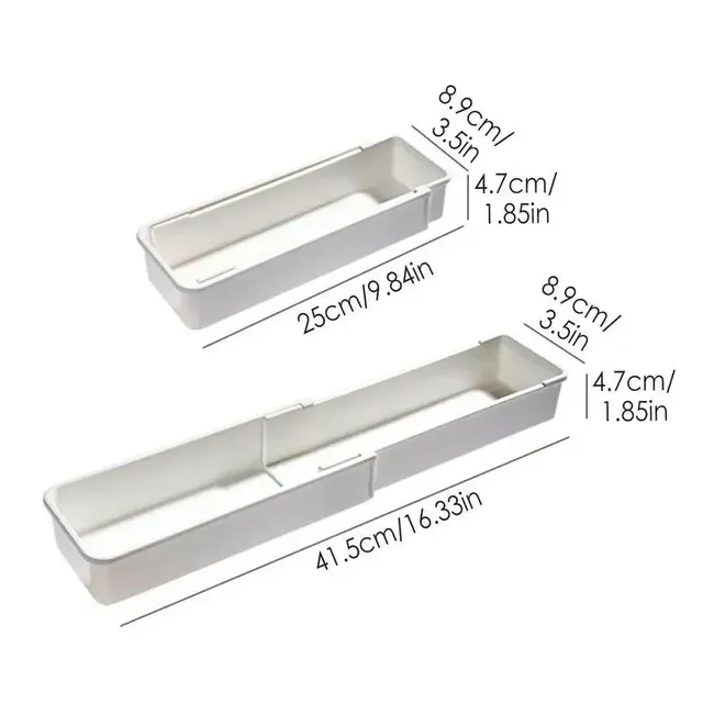 Organisateur tiroir extensible rangecouverts blanc… – vue 6