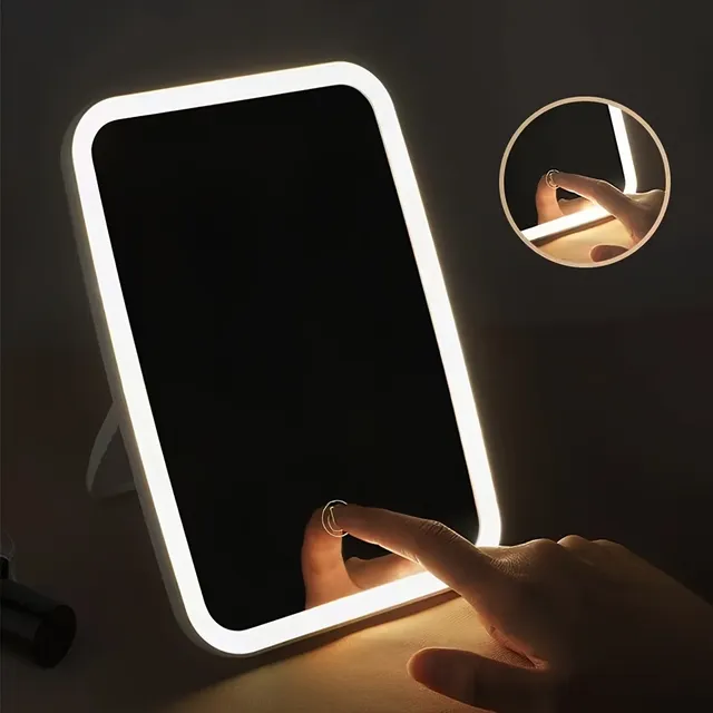 Miroir de maquillage LED avec capteur tactile – vue 2