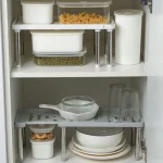 Étagère de comptoir d&rsquo;armoire de cuisine, étagères de cuisine, extensible, empilable, adapté pour HOUnder, évier, garde-manger, rangement de bureau