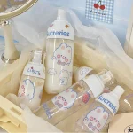 Bouteille distributrice de voyage avec autocollant mignon, brumisateur fin, d&rsquo;extraction pulvérisateur transparent portable, soin de la peau, tonifiant et gratitude, échantillon, 50ml, 100 ml, 150ml