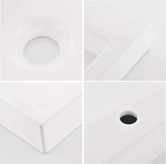 Meuble vasque suspendu noir finition bois texturé lavabo… – vue 3