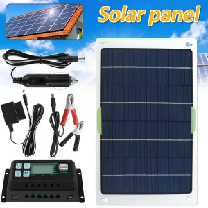 Kit de panneaux solaires 250W, chargeur de batterie solaire 12V/24V avec contrôleur, étanche, haute efficacité, chargeur à énergie solaire pour voiture Kit de panneaux solaires 250W, chargeur de batterie solaire 12V/24V avec contrôleur, étanche, haute efficacité, chargeur à énergie solaire pour voiture