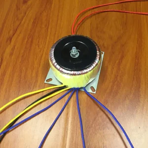 Transformateur torique audio 30W 40W 50W 220V double sortie 15V 9V 21V bobinage cuivre isolant jaune