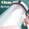Pommeau de douche à grand panneau de 13cm, 3 modes, superchararge, pomme de douche à pluie, haute pression, robinet de douche à main, accessoires de salle de bains
