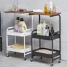 Chariot rangement cuisine roulant trois niveaux acier… – vue 2
