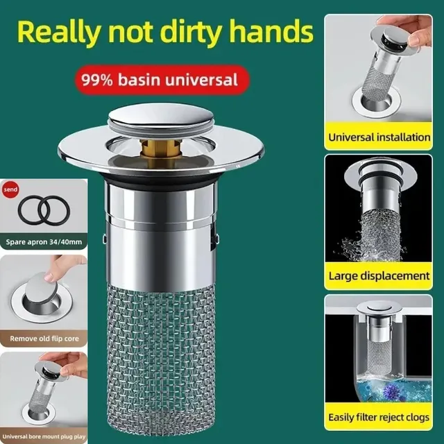 Bouchon de fuite de lavabo – vue 3