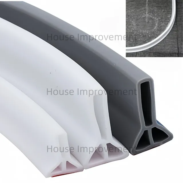 Barrière d'eau de douche pliable auto-adhésive bande de…