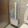 1 ensemble de brosses de toilette murales flexibles avec… – vue 1