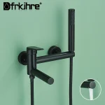 HOBathtub-Ensemble de douche de baignoire rotatif mural, robinet de centre commercial, douchette à main, or brossé