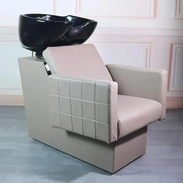 Chaise Shampooing Tête Bac Céramique Vasque Noire… – vue 4