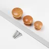 Boutons bois naturel lot dix forme ronde champignon… – vue 3