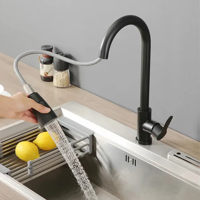 Robinets de cuisine en Nickel brossé extractible – vue 3