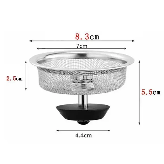 Filtre d'évier de cuisine en acier inoxydable – vue 3