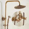Pommeau de douche mural en laiton antique – vue 6