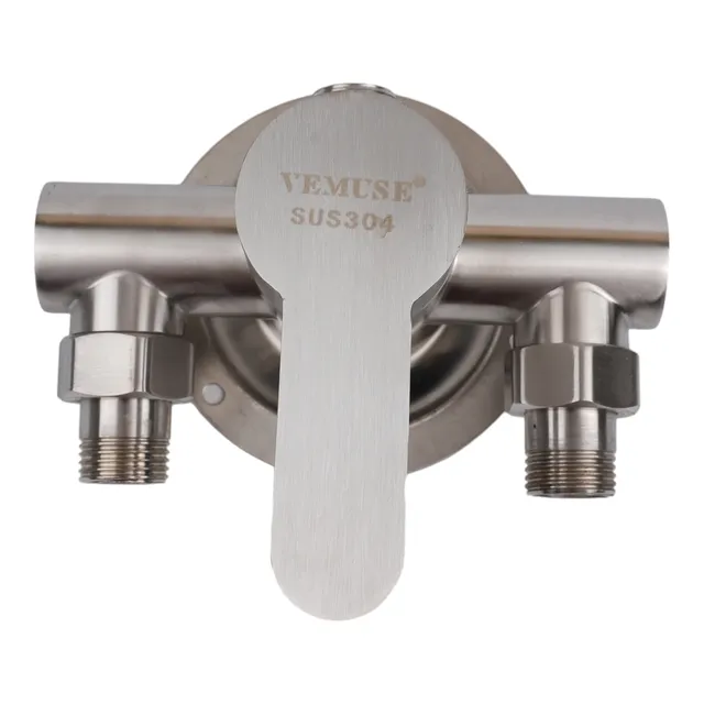 Robinet de douche mural en acier inoxydable avec poignée… – vue 5