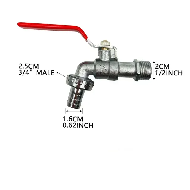 Robinet d'irrigation de jardin en laiton de 1/2 pouces – vue 2