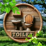 Lavabo de toilette Vintage 2D 8 pouces, thème rond en bois, cuisine de maison, Club, jardin, Garage, bureau, décoration murale, cadeau de vacances