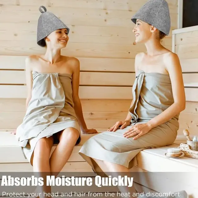 Sauna Anti-chaleur Sauna chapeau épaissir laine feutre… – vue 4