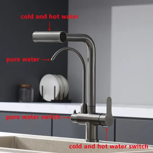 Robinet de cuisine cascade extractible – vue 6