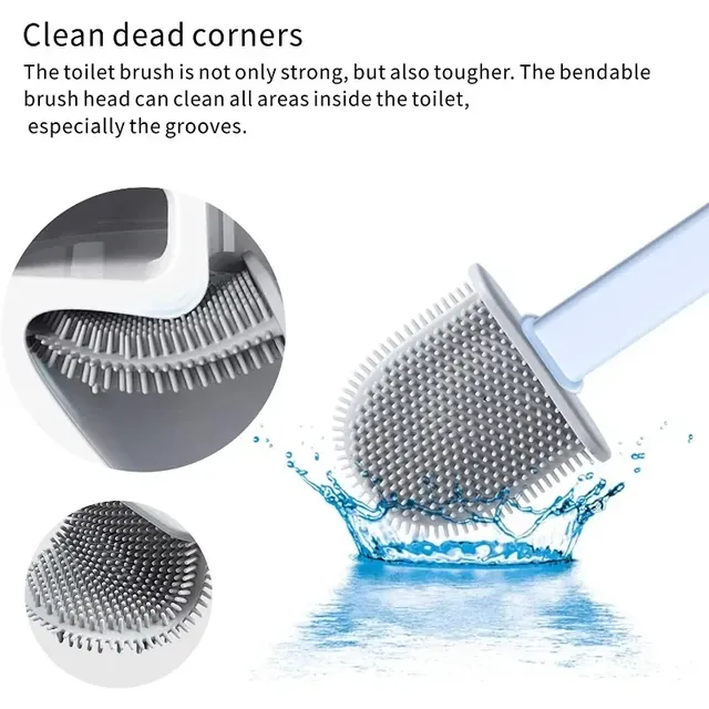 Brosse de toilette murale en silicone – vue 5