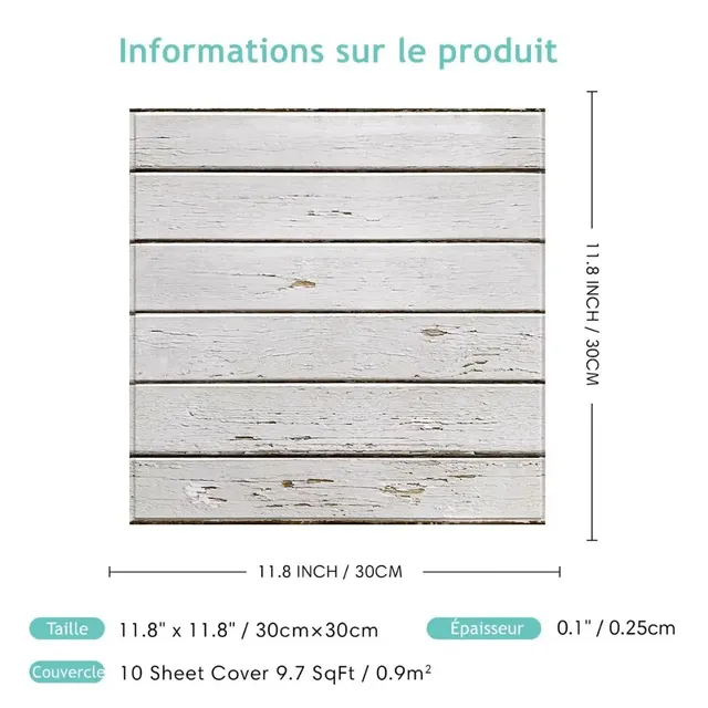 Panneaux muraux décoratifs 3D Peel and Stick – vue 3