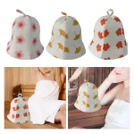 Chapeau de sauna en feutre pour la protection du bain, anti-chaleur, taille libre, bonnet de douche de style russe, accessoires de sauna