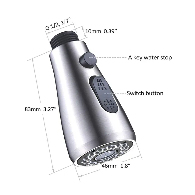 Buse robinet extractible cuisine télescopique bouton… – vue 5