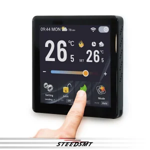 Thermostat d’entretien de température à écran couleur tactile de 4 pouces, pour WIFI intelligent, Valve de contrôle de la chaleur fraîche, unité de bobine de ventilateur 24V 220V Thermostat d’entretien de température à écran couleur tactile de 4 pouces, pour WIFI intelligent, Valve de contrôle de la chaleur fraîche, unité de bobine de ventilateur 24V 220V