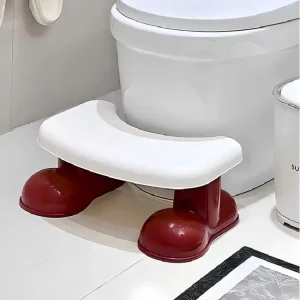 Tabouret de toilette confortable et robuste, siège Portable en plastique antidérapant, Gadget de toilette ergonomique épais pour enfants