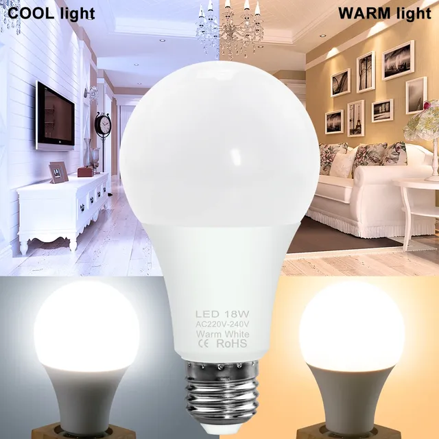 Ampoule LED 220V E27 lampe à maïs lumière blanche chaude… – vue 2