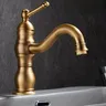 Robinet de lavabo doré à poignée unique – vue 3