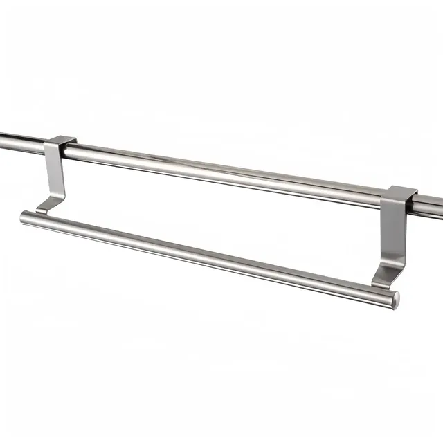 Porte serviettes suspendu acier inoxydable brossé argent… – vue 6
