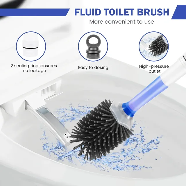 Ensemble de porte-brosse pour cuvette de toilette Brosse… – vue 3
