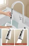 Pulvérisateur robinet cuisine blanc mitigeur arc haut… – vue 3