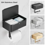 Porte-papier hygiénique avec étagère, distributeur de lingettes jetables et rangement pour la salle de bain, gardez vos lingettes hors vue