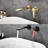 Robinet de lavabo mural tout en cuivre haut de gamme – vue 3