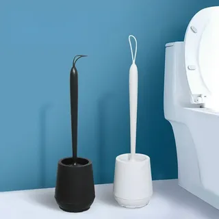 Brosse de toilette noire en Silicone TPR souple