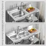 Evier Acier Inox304 Bac Unique Finition Polie Dosseret… – vue 3