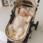 Coussin de poussette doux pour bébé, confortable, imprimé de dessin animé, tapis de siège respirant, siège de voiture, chaise de salle à manger, coussin en coton